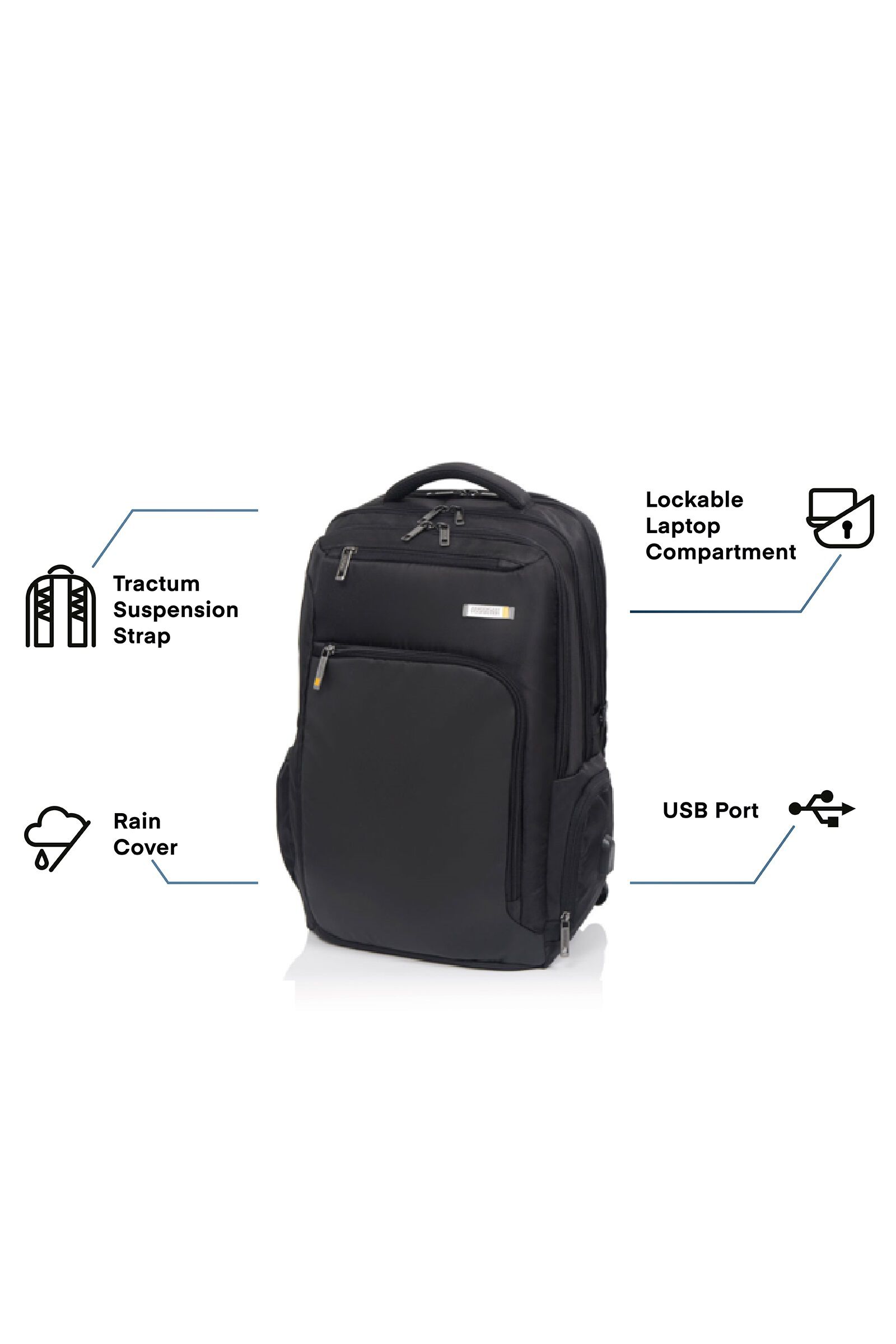 Locking shop laptop backpack